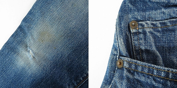 実際に弊社で買取させて頂いたリーバイス 505 0217 刻印4 フロント並行ステッチ 42TALON ビッグE バックポケット裏シングル 赤タブ不均等 ヴィンテージ/W30の画像 8枚目
