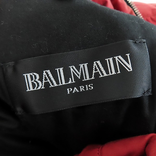 実際に弊社で買取させて頂いたBALMAIN/バルマン 15AW バイカー ダウンジャケット W5HT843B923/Sの画像 2枚目