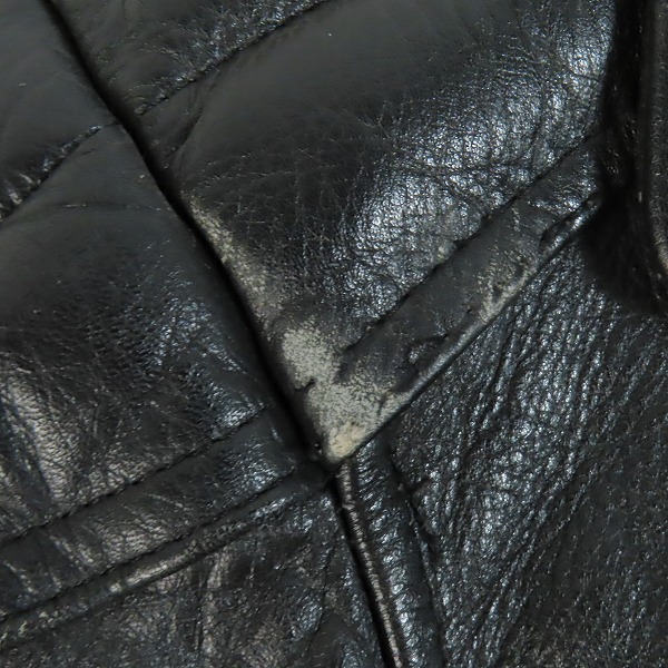 実際に弊社で買取させて頂いたYAMAHA/ヤマハ ダブルライダース L ブラック 日本製 Mの画像 6枚目