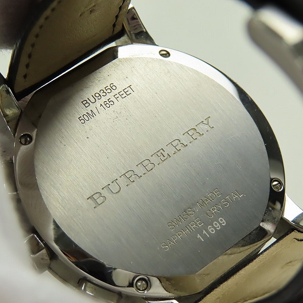 実際に弊社で買取させて頂いたBURBERRY/バーバリー クロノグラフ 腕時計 BU9356【動作未確認】の画像 3枚目
