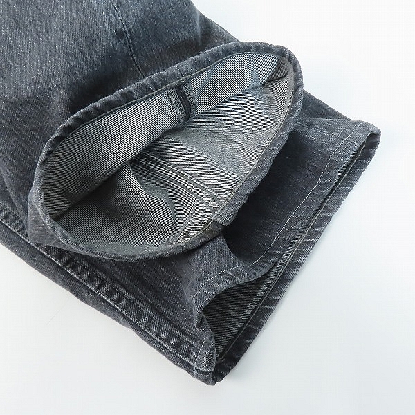 実際に弊社で買取させて頂いたCOOTIE PRODUCTIONS/クーティ プロダクションズ デニムワイドパンツ ブラック/Lの画像 9枚目