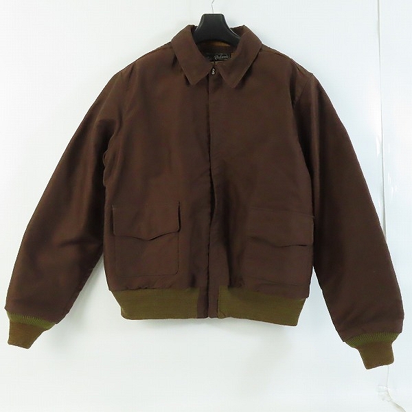 実際に弊社で買取させて頂いた【未使用】BUZZ RICKSONS/バズリクソンズ A-2 AVIATION ASSOCIATES JUNGLE CLOTH フライトジャケット ブラウン BR14934 /42