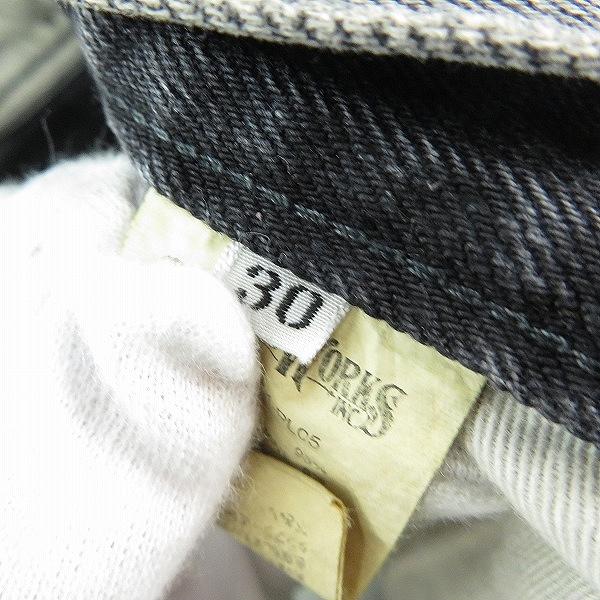 実際に弊社で買取させて頂いたCRIMIE/クライミー BORN FREE SUPER CLASH DENIM JEANS ダメージ加工 デニムパンツ/ブラック系/CR1-02A1-PL05 /30の画像 5枚目