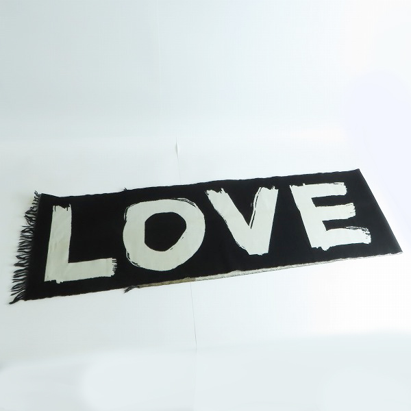 実際に弊社で買取させて頂いたBURBERRY/バーバリー LOVE エコウール フットボール マフラー 8037416の画像 2枚目