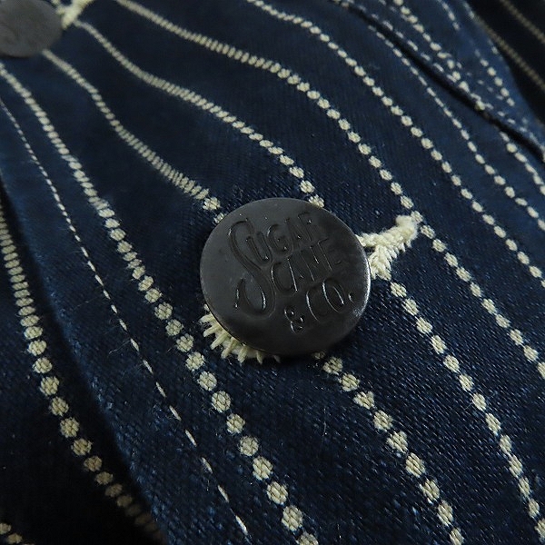 実際に弊社で買取させて頂いたSUGAR CANE/シュガーケーン ウォバッシュ ストライプ/カバーオール SC12050/38の画像 6枚目