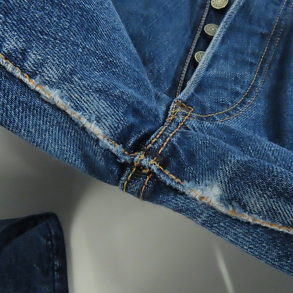 実際に弊社で買取させて頂いたEVISU/エヴィス No.2 みかん耳 オレンジ カモメ デニムパンツ/ジーンズ 30×38の画像 8枚目