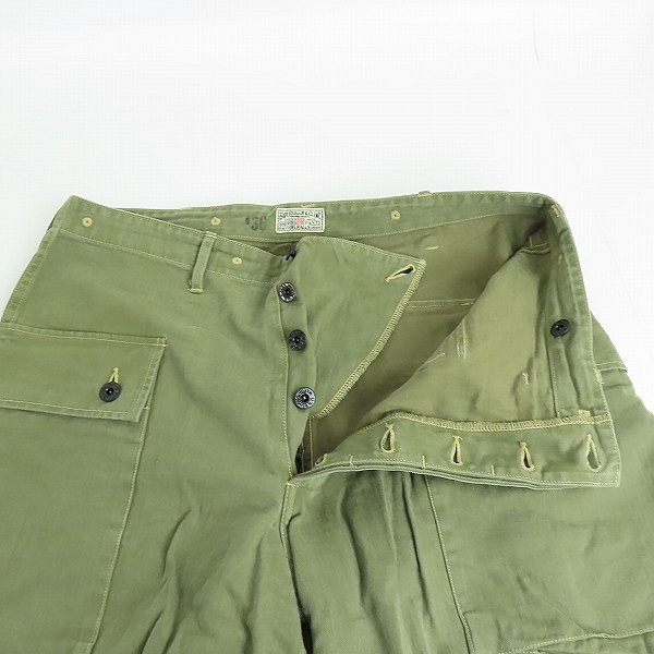 実際に弊社で買取させて頂いた(1)BUZZ RICKSON'S/バズリクソンズ U.S MARINE CORPS HERIRINGBONE SHORTS/ショートパンツ BR52206/36の画像 2枚目