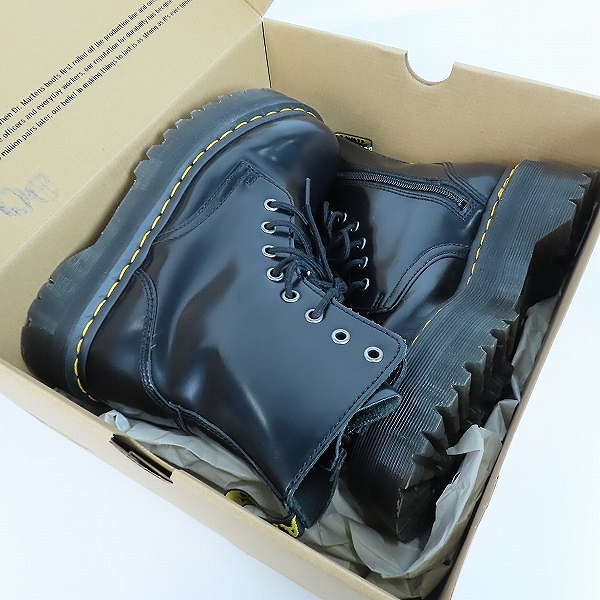 実際に弊社で買取させて頂いたDr.Martens/ドクターマーチン JADON/ジェイドン サイドジップ 8ホールブーツ 15265001/UK5の画像 8枚目