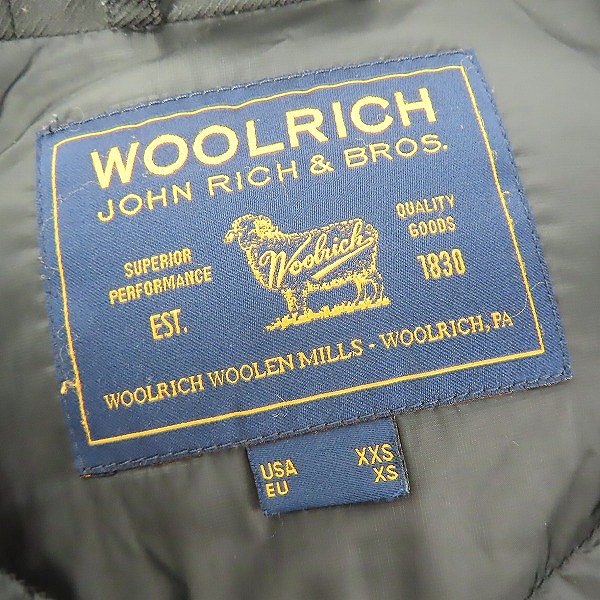 実際に弊社で買取させて頂いたWoolrich/ウールリッチ Loro Piana製 シルク混 ダウンコート/ダウンジャケット WOCPS2717D/US XXSの画像 2枚目