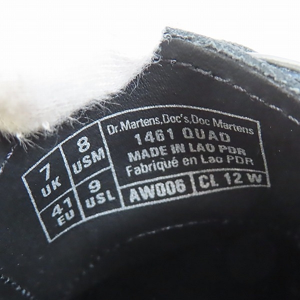 実際に弊社で買取させて頂いたDr.Martens/ドクターマーチン 3ホールシューズ/1461 QUAD PLATFORM LEATHER SHOES 25567001/UK7の画像 5枚目