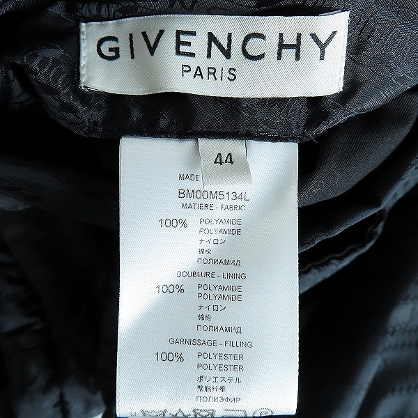 実際に弊社で買取させて頂いた【JPタグ】Givenchy/ジバンシィ Reversible Windbreaker Jacket リバーシブルジャケット ロゴ総柄 BM00M5134L/44の画像 5枚目