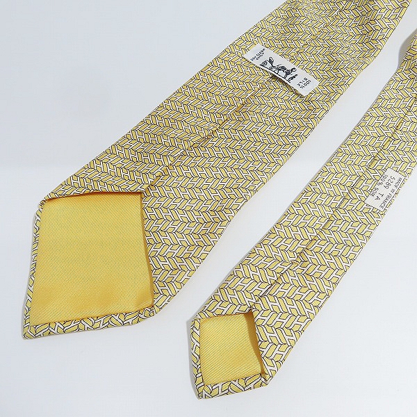 実際に弊社で買取させて頂いたHERMES/エルメス H総柄 シルクネクタイの画像 2枚目