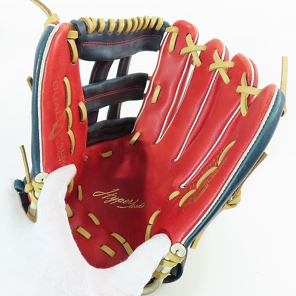 実際に弊社で買取させて頂いたRawlings/ローリングス ハイパーテック GR1HTCN55W 軟式/オールラウンド用 野球グローブの画像 2枚目