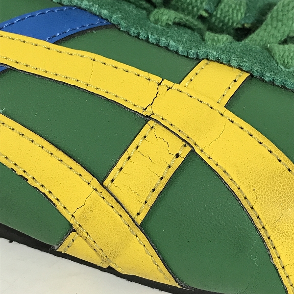 実際に弊社で買取させて頂いたOnitsuka Tiger/オニツカタイガー MEXICO 66/メキシコ66 グリーン/イエロー THL7C2-8504/31.0の画像 7枚目