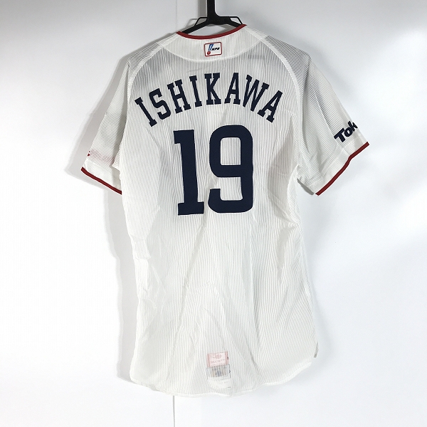 実際に弊社で買取させて頂いたデサント×ビームス 東京ヤクルトスワローズ 2006 ホーム レプリカユニフォーム #19石川/Oの画像 1枚目