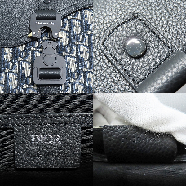 実際に弊社で買取させて頂いた【証明書付き】DIOR/ディオール  レザー切り替えオブリークショルダーバッグ 1ADPO049YKSの画像 5枚目
