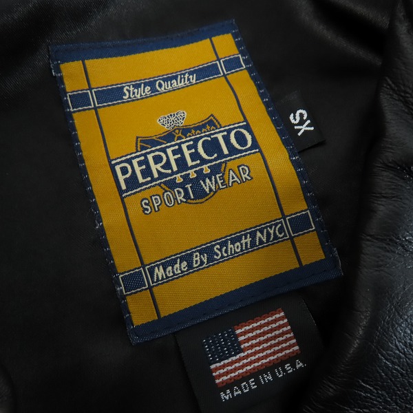 実際に弊社で買取させて頂いたSchott/ショット ONE STAR/ワンスター WOMENS ライダース レザー ジャケット 7197/XSの画像 2枚目