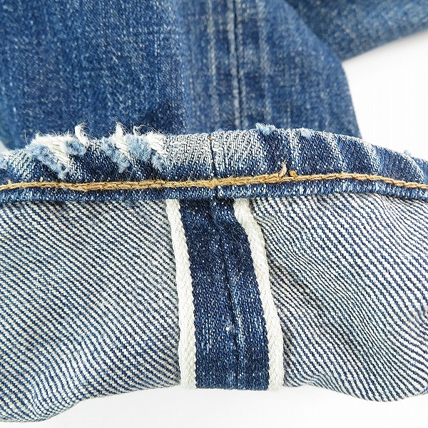 実際に弊社で買取させて頂いたリーバイス 505 0217 刻印4 フロント並行ステッチ 42TALON ビッグE バックポケット裏シングル 赤タブ不均等 ヴィンテージ/W30の画像 6枚目