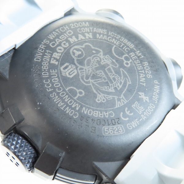 実際に弊社で買取させて頂いたG-SHOCK/Gショック FROGMAN/フロッグマン 電波ソーラー ROYAL NAVYコラボ GWF-A1000RN-8AJRの画像 4枚目