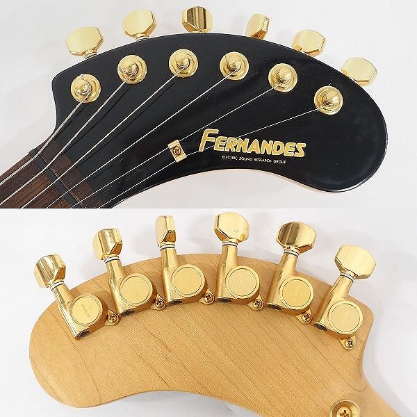 実際に弊社で買取させて頂いた★FERNANDES/フェルナンデス ZO-3C ぞうさん ゴールドパーツ アンプ内蔵ギター マッチングヘッド ソフトケース付 の画像 2枚目
