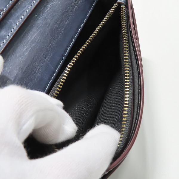 実際に弊社で買取させて頂いたcoach/コーチ 水牛レザー 55249B 二つ折り長財布 の画像 5枚目