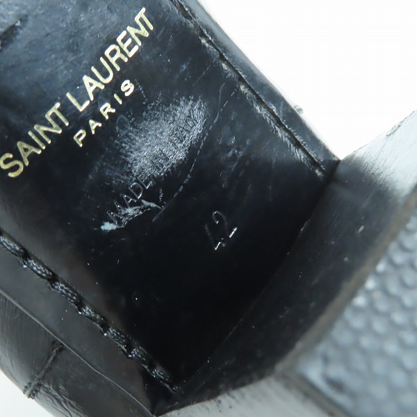 実際に弊社で買取させて頂いたSAINT LAURENT/サンローラン French85 ヒールショートサイドゴアブーツ 397321/42の画像 5枚目