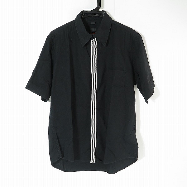 実際に弊社で買取させて頂いたY-3/ワイスリー  Yohji Yamamoto×adidas/ヨウジヤマモト×アディダス フロント スリーストライプ 半袖シャツ/L