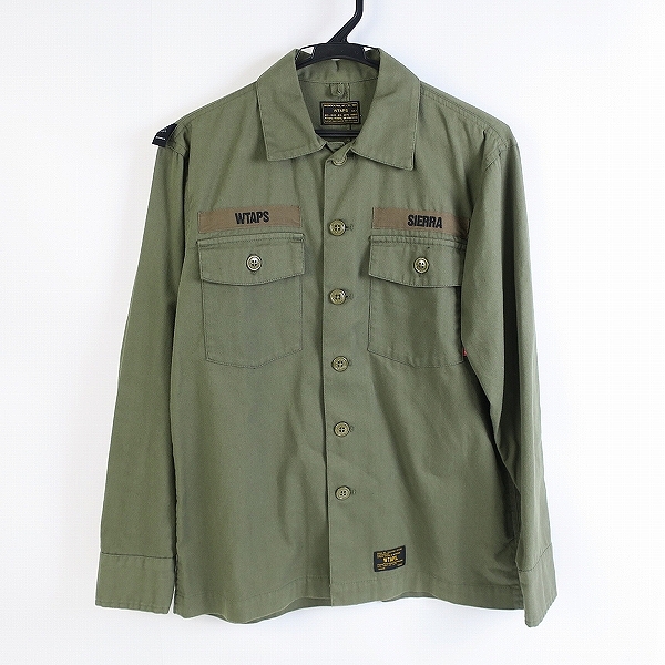 実際に弊社で買取させて頂いたWTAPS/ダブルタップス BUDS LS COPO.SERGE ミリタリー シャツ 161GWDT-SHM02/1