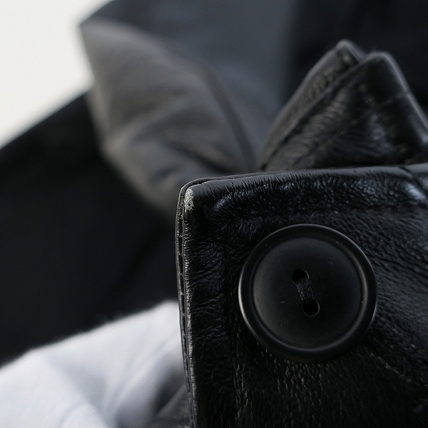 実際に弊社で買取させて頂いたBLACK SCALE/ブラックスケール レザー切り替え ジャケット/Mの画像 8枚目