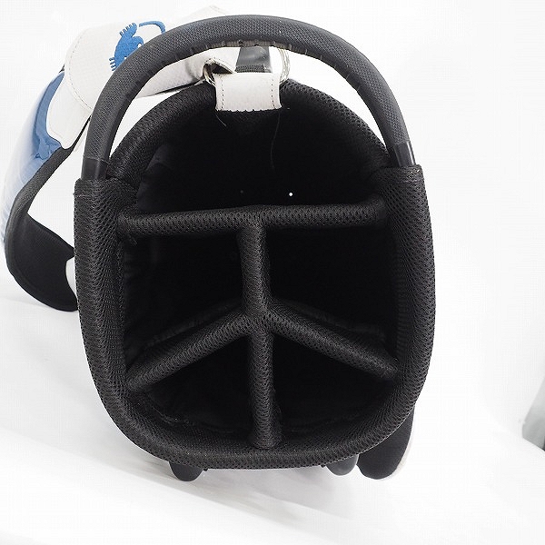 実際に弊社で買取させて頂いたHONMA/ホンマ CB-1802 TOUR WORLD/ツアーワールド 9型 5分割 スタンド式キャディバッグ ブルーｘホワイトの画像 3枚目