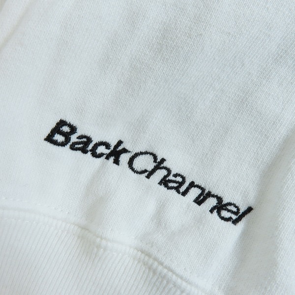 実際に弊社で買取させて頂いたBack Channel/バックチャンネル スウェット ロゴプリント ホワイト Lの画像 4枚目