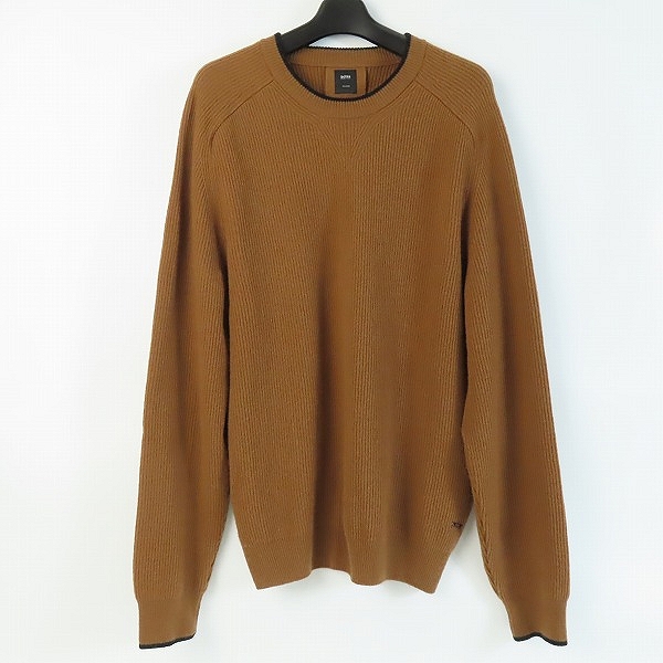 実際に弊社で買取させて頂いたHUGO BOSS/ヒューゴボス ロゴプレート カシミア混 ウール クルーネックニット/S