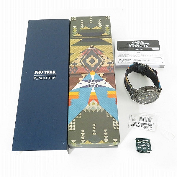 実際に弊社で買取させて頂いたCASIO/カシオ PROTREK/プロトレック ×PENDLETON/ペンドルトン タフソーラー 腕時計 PRG-601PE-5JRの画像 7枚目