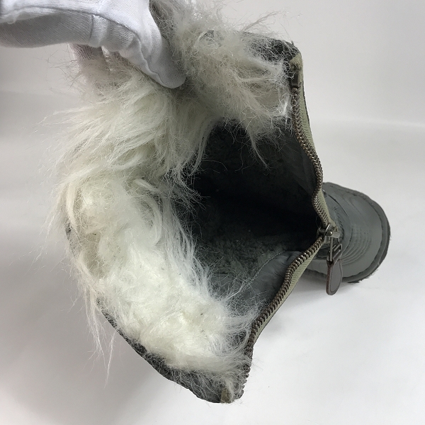 実際に弊社で買取させて頂いたJUNYA WATANABE COMME des GARCONS/ジュンヤワタナベコムデギャルソン ファー付き スノーブーツ /Sの画像 4枚目