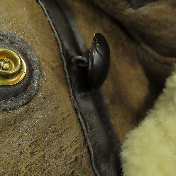 実際に弊社で買取させて頂いたSchott/ショット ムートン ダブル ライダースジャケット 40の画像 7枚目