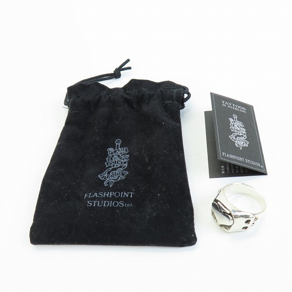 実際に弊社で買取させて頂いたFLASH POINT/フラッシュポイント スペード＆スカル リング/21.5号の画像 9枚目