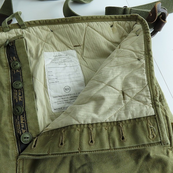 実際に弊社で買取させて頂いたNEIGHBORHOOD/ネイバーフッド サスペンダー付きパンツ/112NYNH-PTM03/Lの画像 6枚目