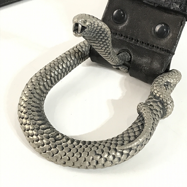 実際に弊社で買取させて頂いたIF SIX WAS NINE/イフシックスワズナイン COBRA BELT-2 コブラバックル レザーベルトの画像 4枚目