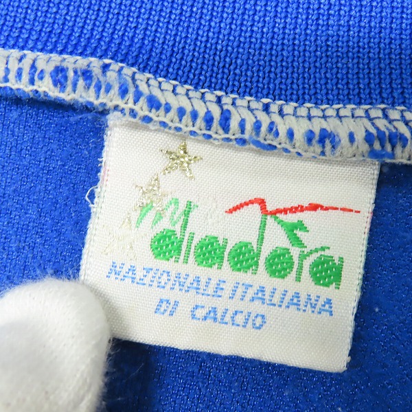 実際に弊社で買取させて頂いたdiadora/ディアドラ 1990年 サッカー イタリア代表 ホームユニフォーム の画像 2枚目