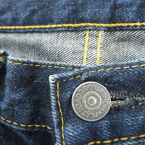 実際に弊社で買取させて頂いたTHE FLAT HEAD/フラットヘッド ストレート デニムパンツ 3001ZC /W30L34の画像 7枚目