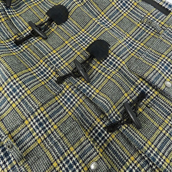実際に弊社で買取させて頂いた【難有り】JUNYAWATANABE COMME des GARCONS MAN/ジュンヤワタナベ コムデギャルソンマン チェックダッフルコート WP-C015/Lの画像 6枚目