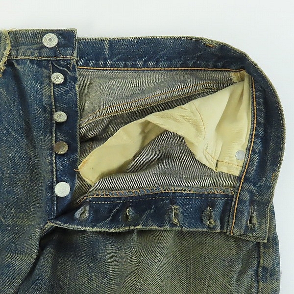実際に弊社で買取させて頂いたLEVIS/リーバイス 501XX 刻印J 足長R/Vステッチ 腰裏シングル ヴィンテージ デニムパンツの画像 4枚目