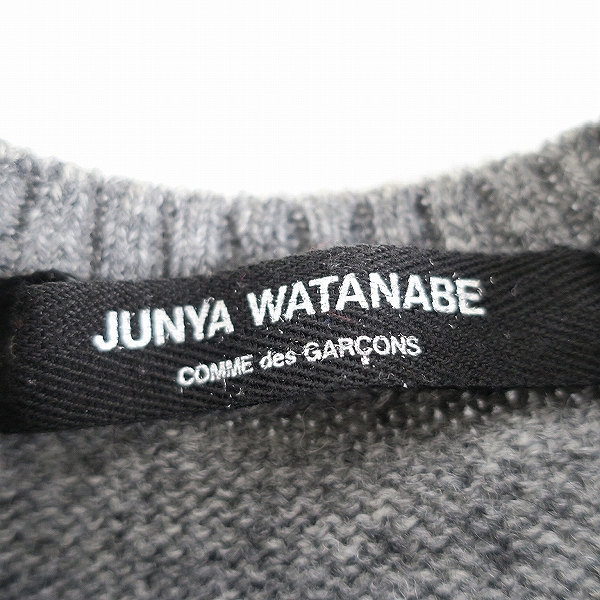 実際に弊社で買取させて頂いたJUNYA WATANABE COMME des GARCONS/ジュンヤワタナベコムデギャルソン ウール混 ニットベスト JN-040160の画像 2枚目