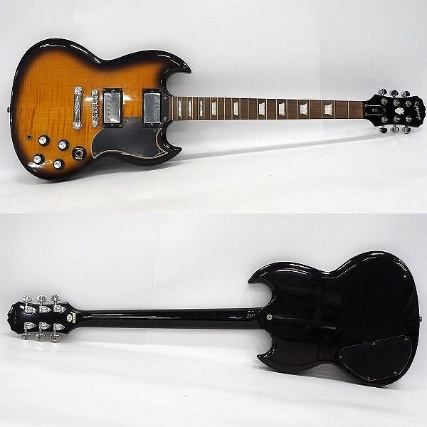 実際に弊社で買取させて頂いた★【弦無し】Epiphone/エピフォン G-400 DELUXE SG エレキギターの画像 1枚目