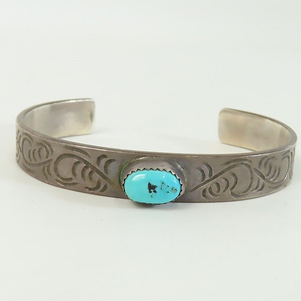 実際に弊社で買取させて頂いたTHE FLAT HEAD/フラットヘッド シルバーバングル ターコイズの画像 1枚目