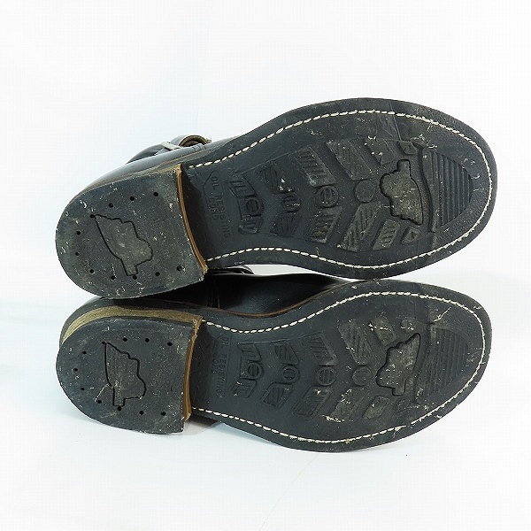 実際に弊社で買取させて頂いたRED WING/レッドウィング レザーエンジニアブーツ ブラック 8の画像 2枚目