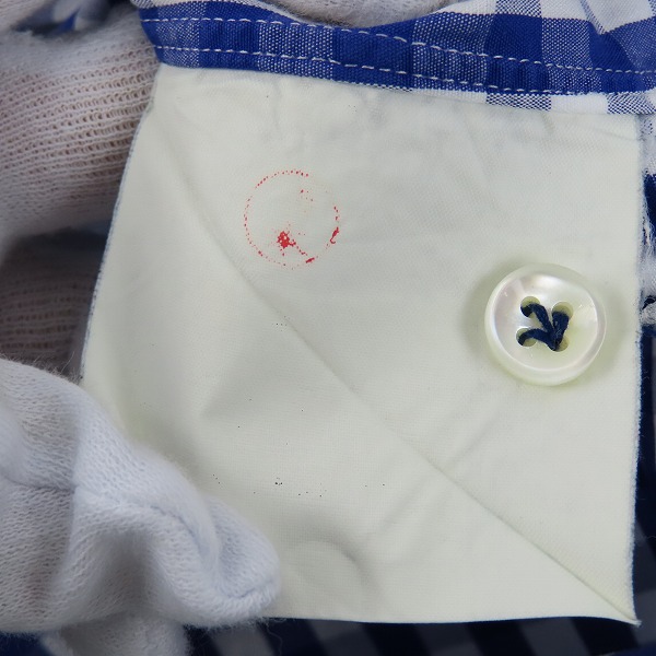 実際に弊社で買取させて頂いたJUNYAWATANABE COMME des GARCONS MAN/ジュンヤワタナベ コムデギャルソンマン ギンガムチェックシャツ/Lの画像 3枚目