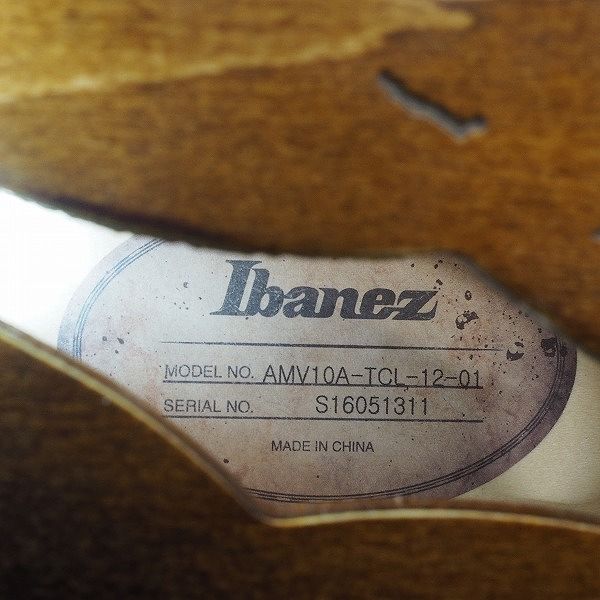 実際に弊社で買取させて頂いた★Ibanez/アイバニーズ AMV10A-TCL Artcore Vintage Series セミアコ/エレキギター ヴィンテージ加工の画像 4枚目