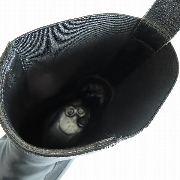 実際に弊社で買取させて頂いた【難有り】RICK OWENS/リックオウエンス KISS BOOTS/キス ヒールブーツ ブラック/43の画像 4枚目