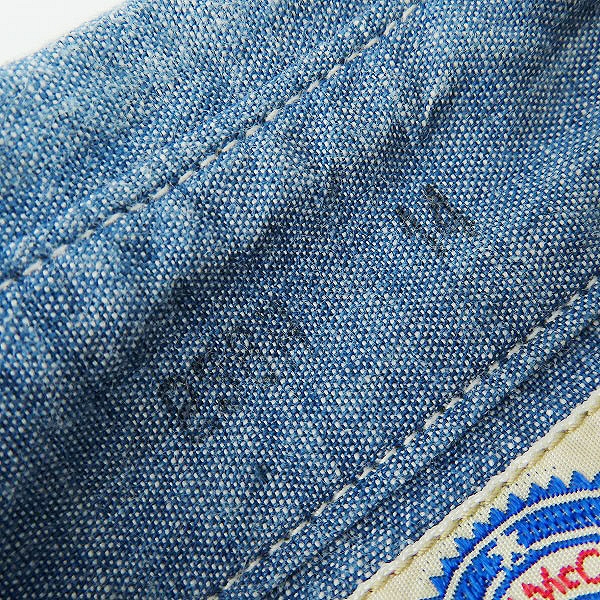 実際に弊社で買取させて頂いたThe REAL MCCOY'S/リアルマッコイズ USN シャンブレー シャツ/14の画像 3枚目